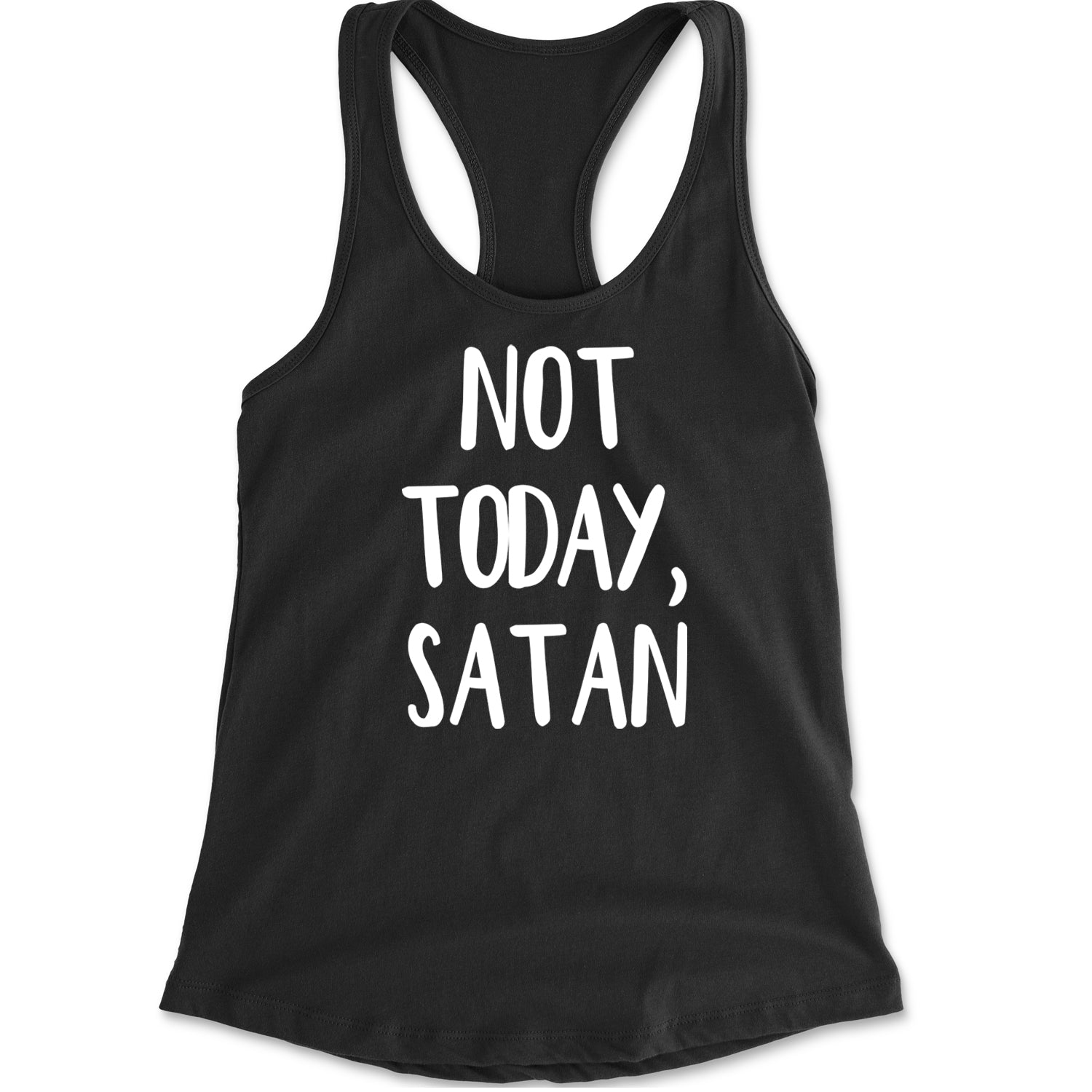 Not Today, Satan Jesus Already Won Racerback Tank Top for Women Black