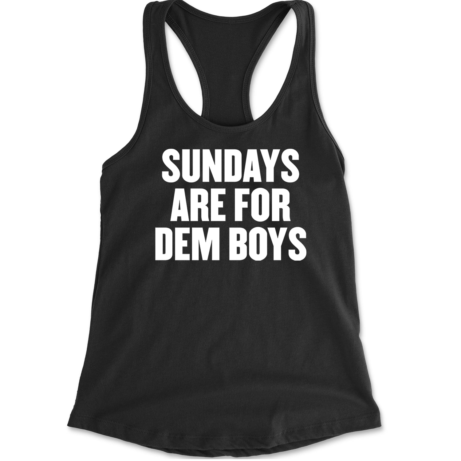 Sundays Are For Dem Boys Racerback Tank Top for Women Navy Blue