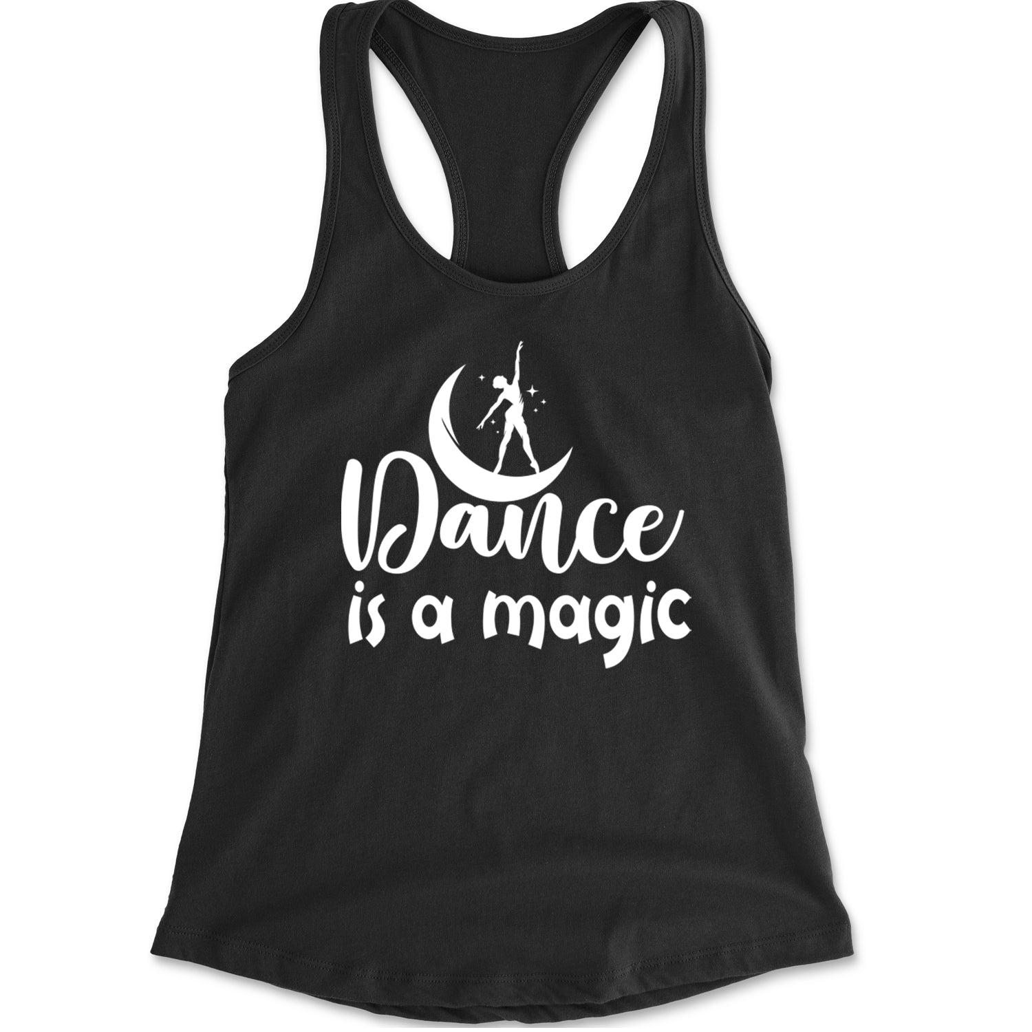 Dance Is Magic Racerback Tank Top for Women Black