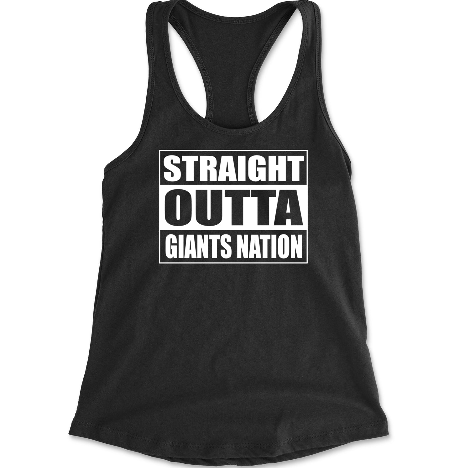 Straight Outta Giants Nation   Racerback Tank Top for Women Black