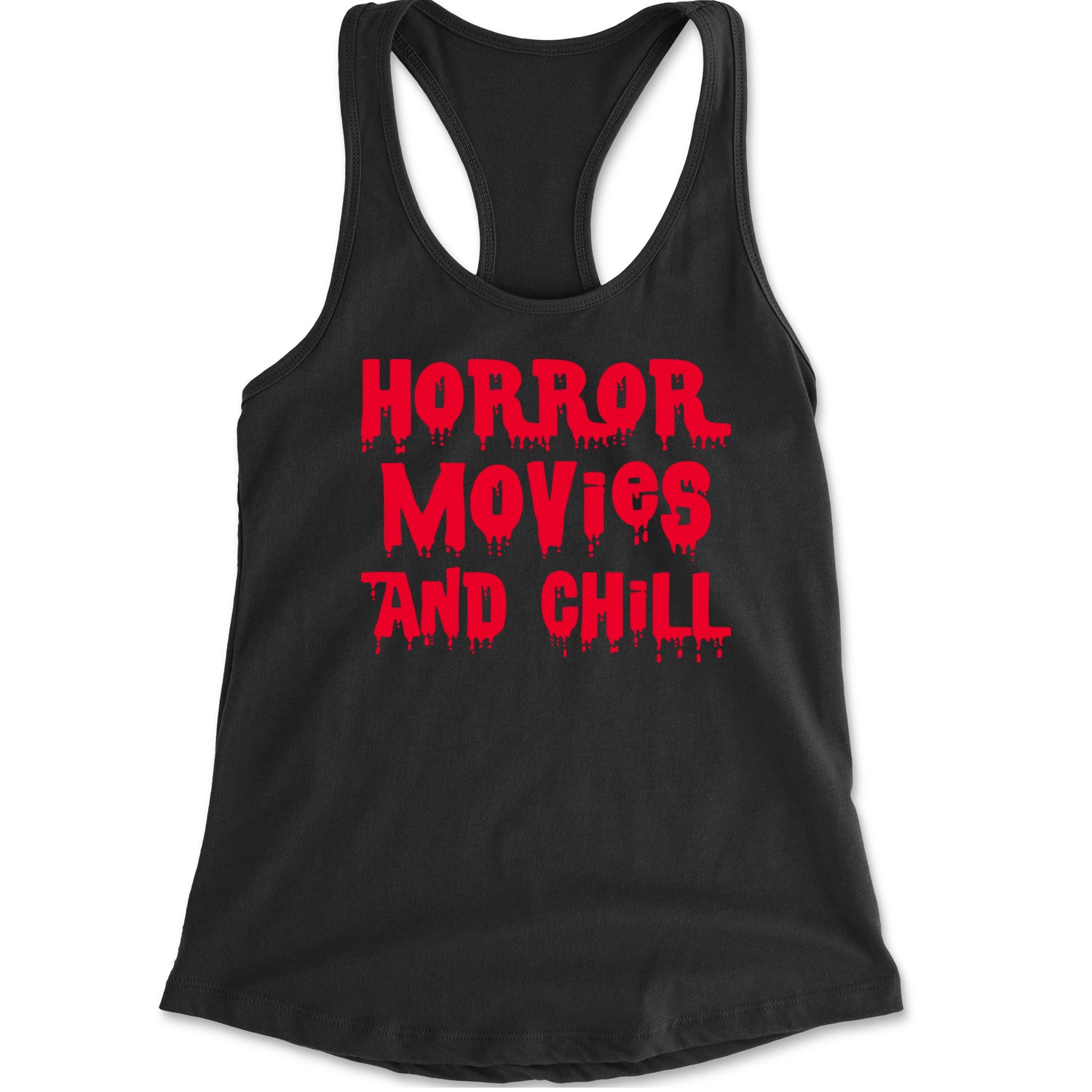 Horror Movies and Chill Racerback Tank Top for Women Black