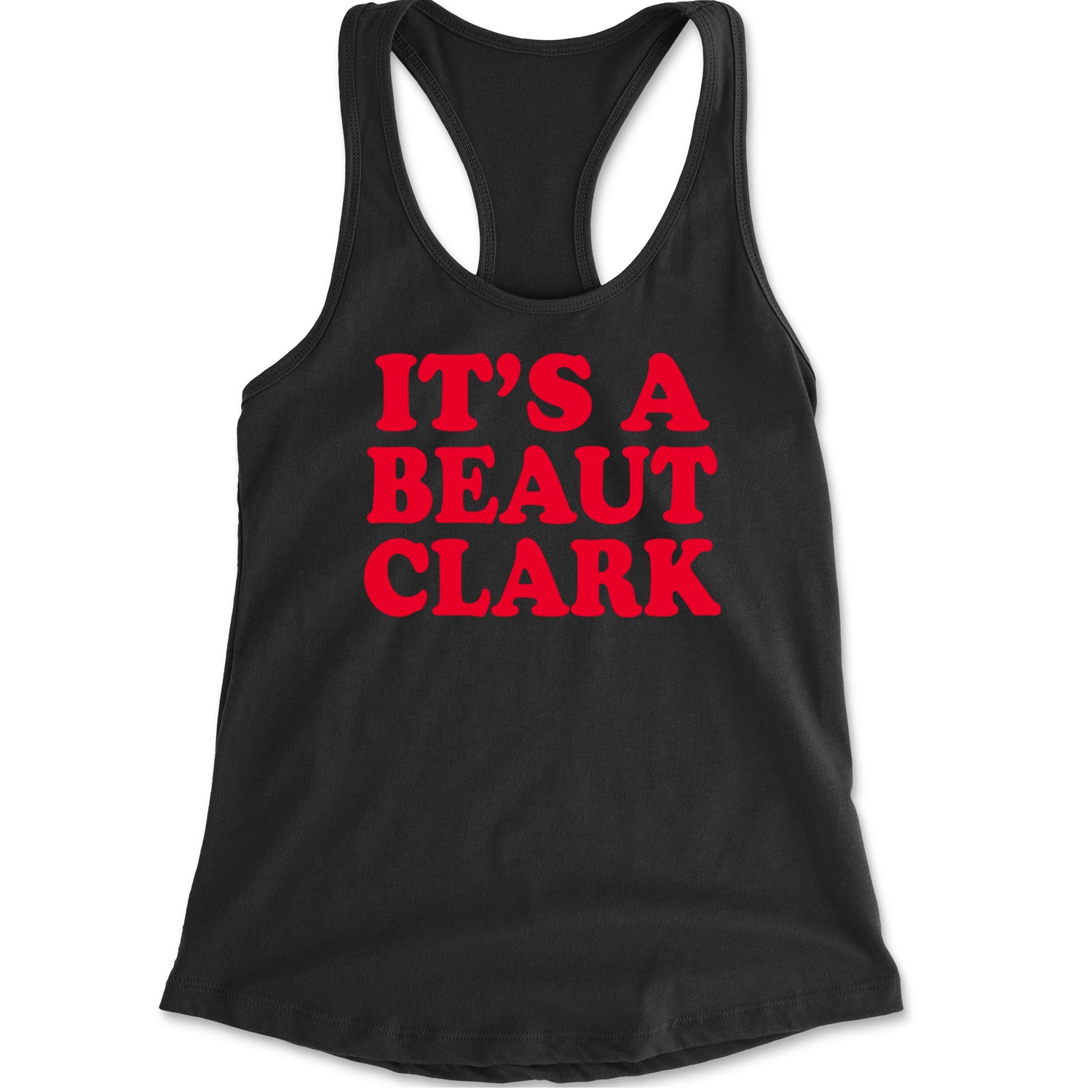 It's a Beaut Clark Festive Christmas Racerback Tank Top for Women Black