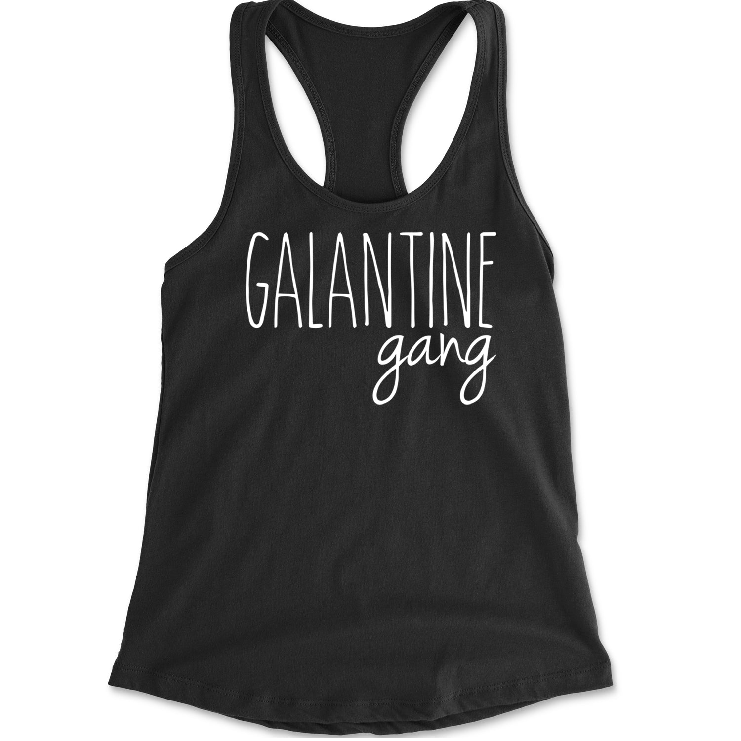 Galentine Gang Valentine's Shirt Racerback Tank Top for Women Black