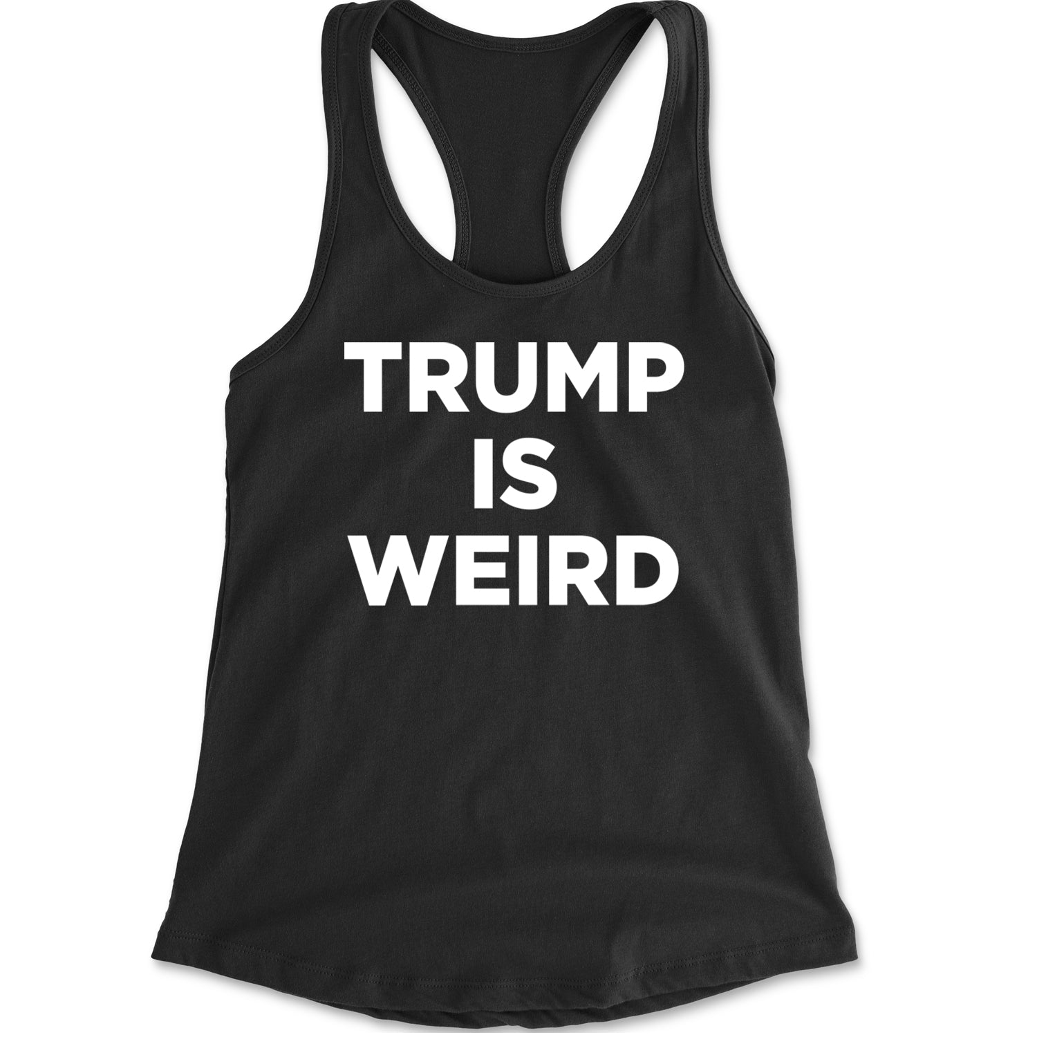 Trump Is Weird Vote Blue Racerback Tank Top for Women Black