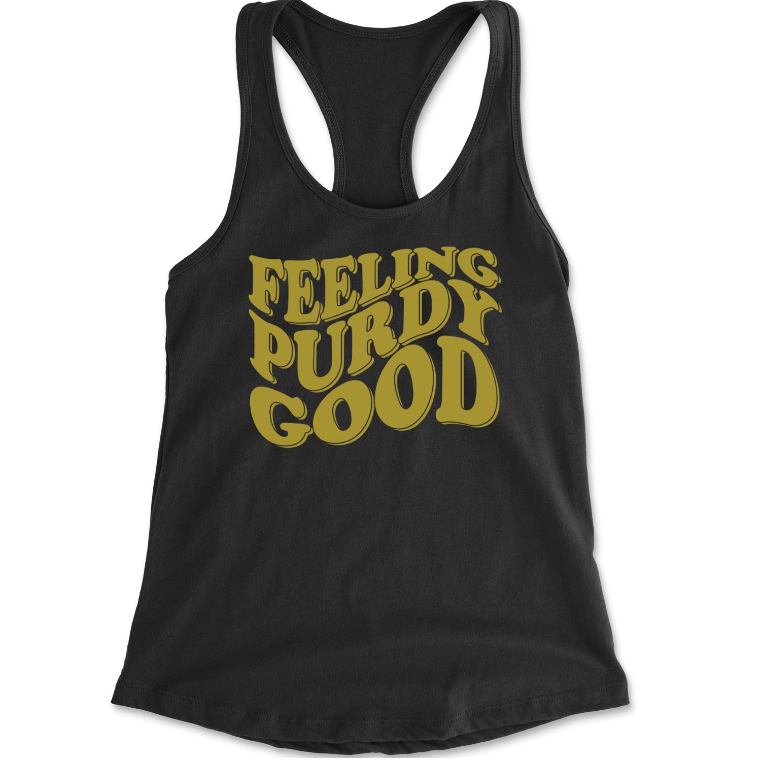 Feeling Purdy Good San Francisco Racerback Tank Top for Women Black