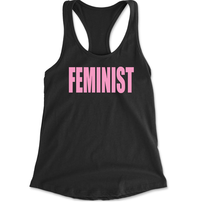 Feminist (Pink Print) Racerback Tank Top for Women