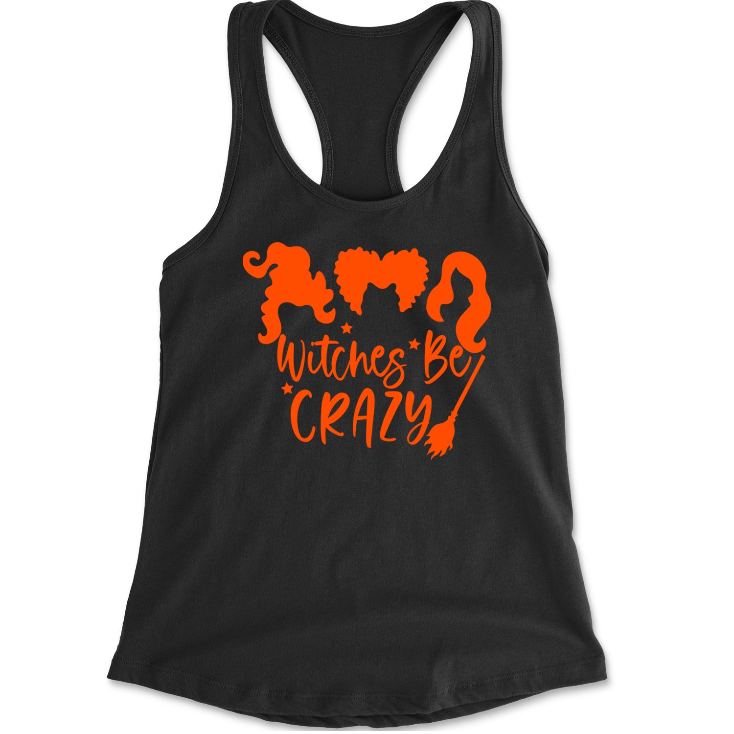 Witches Be Crazy Hocus Pocus Racerback Tank Top for Women Black