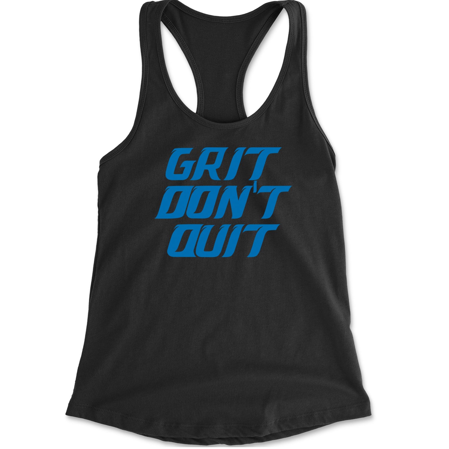 Grit Don't Quit Detroit Grit Racerback Tank Top for Women Black