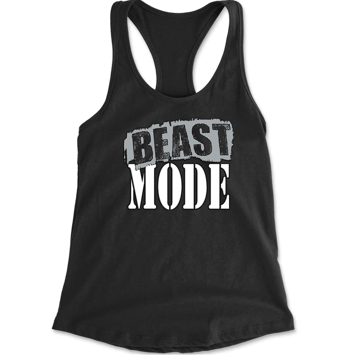 Beast Mode Training Gym Workout Racerback Tank Top for Women Black