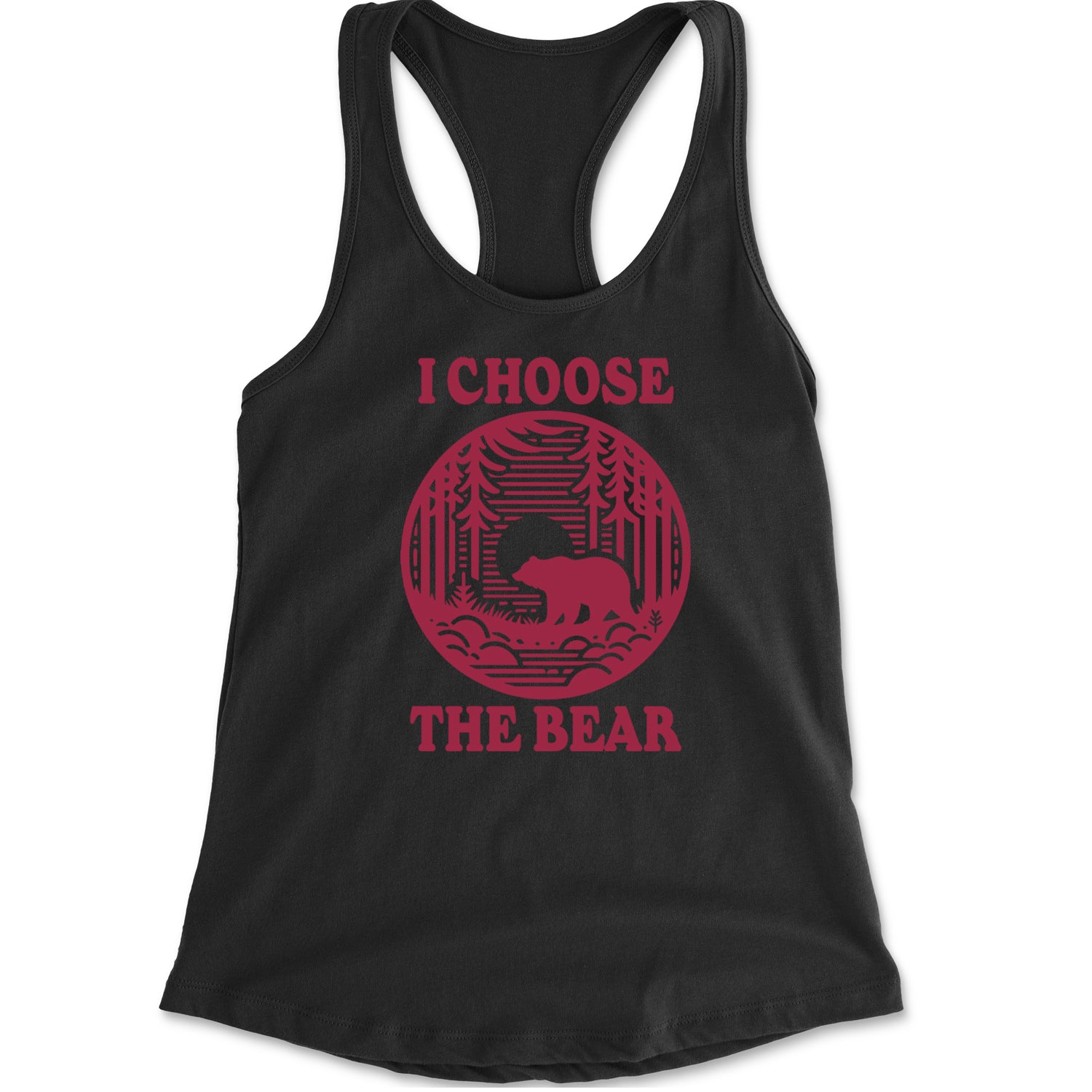 I Choose The Bear Companion Survival Choice Racerback Tank Top for Women