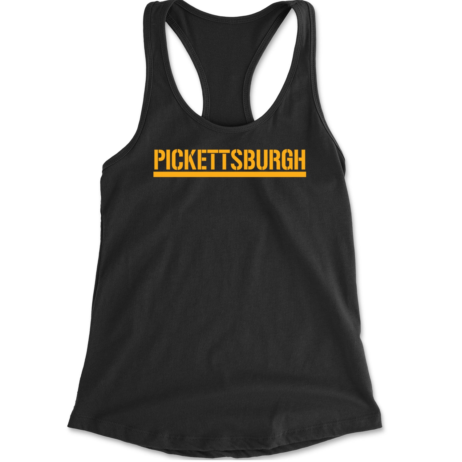 Pickettsburgh Pittsburgh Football Racerback Tank Top for Women Black