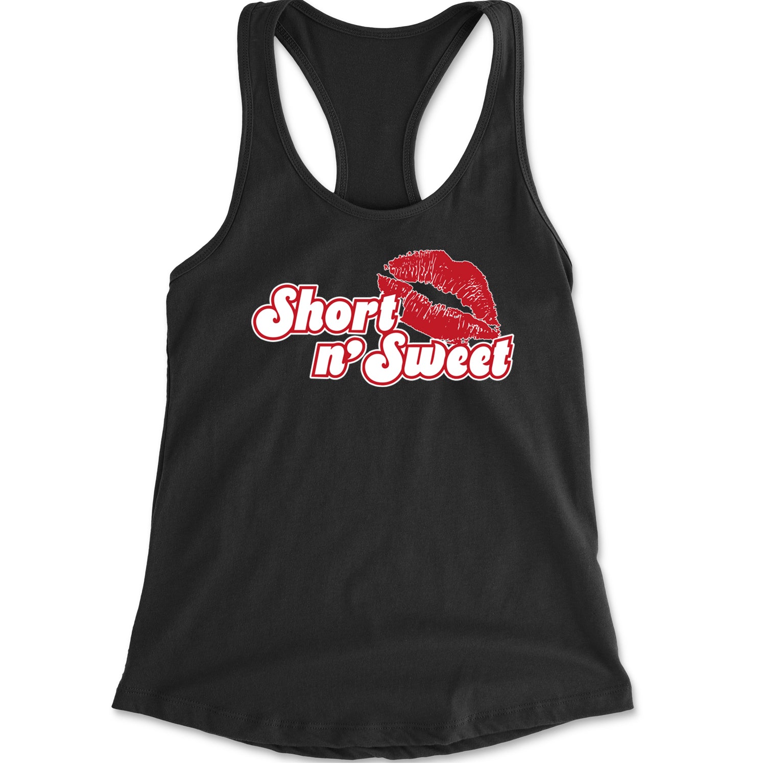 Short N' Sweet Red Lips Racerback Tank Top for Women Cotton Candy