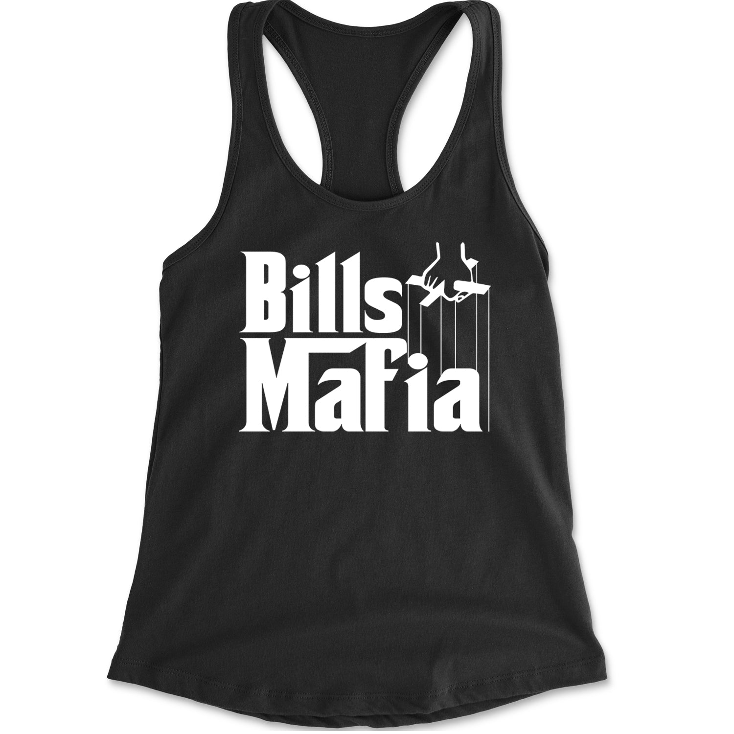 Mafia Bills Mafia Godfather Racerback Tank Top for Women Navy Blue