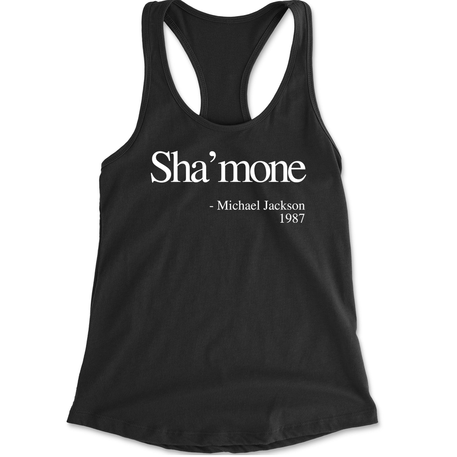 Sha'mone Quote King Of Pop Racerback Tank Top for Women Black