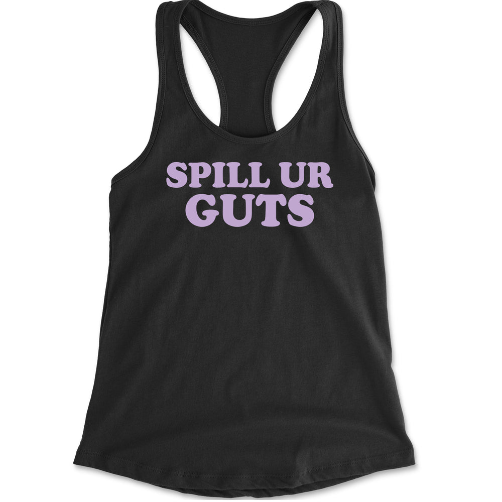 Spill Ur Guts Music Racerback Tank Top for Women Black