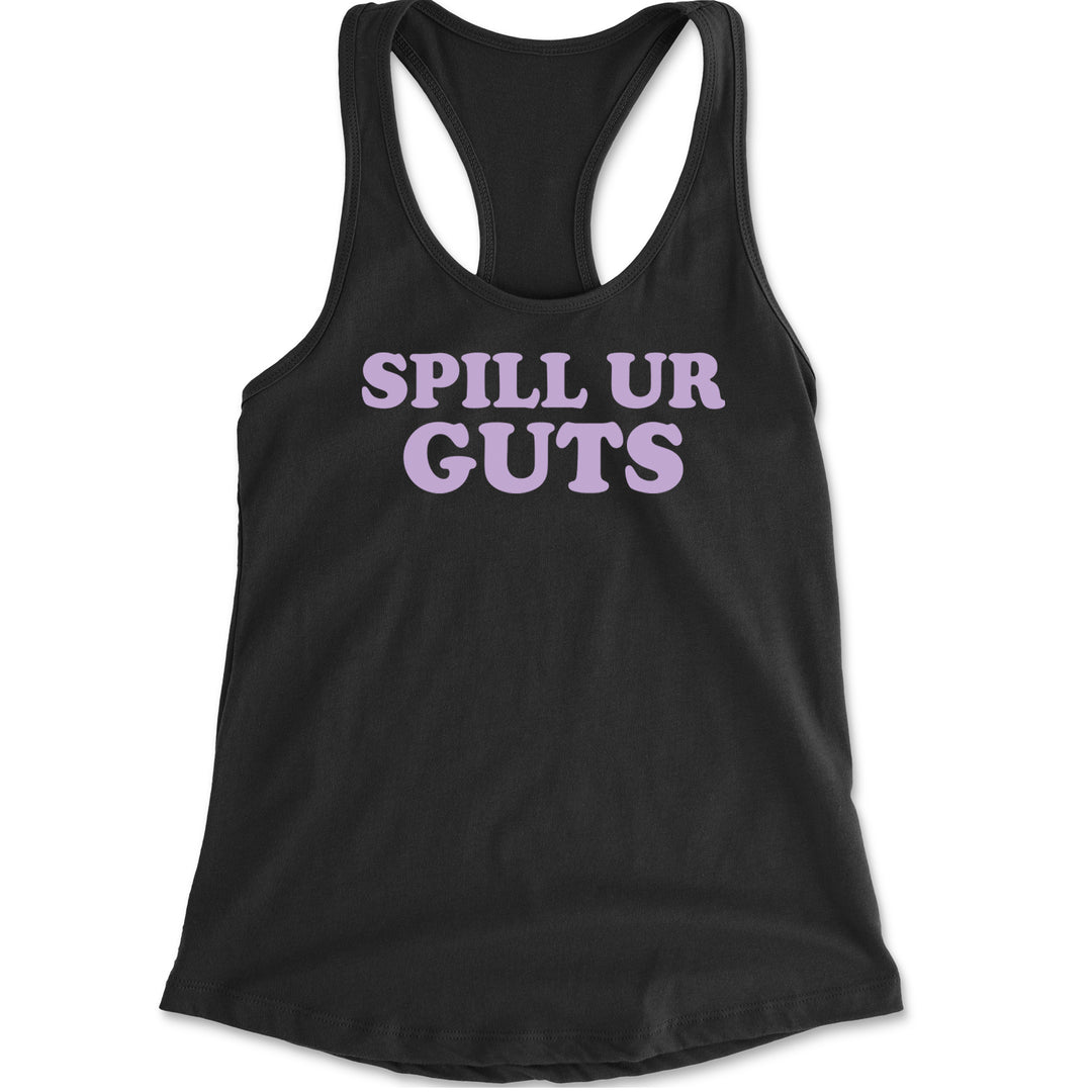 Spill Ur Guts Music Racerback Tank Top for Women Black