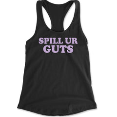 Spill Ur Guts Music Racerback Tank Top for Women Black