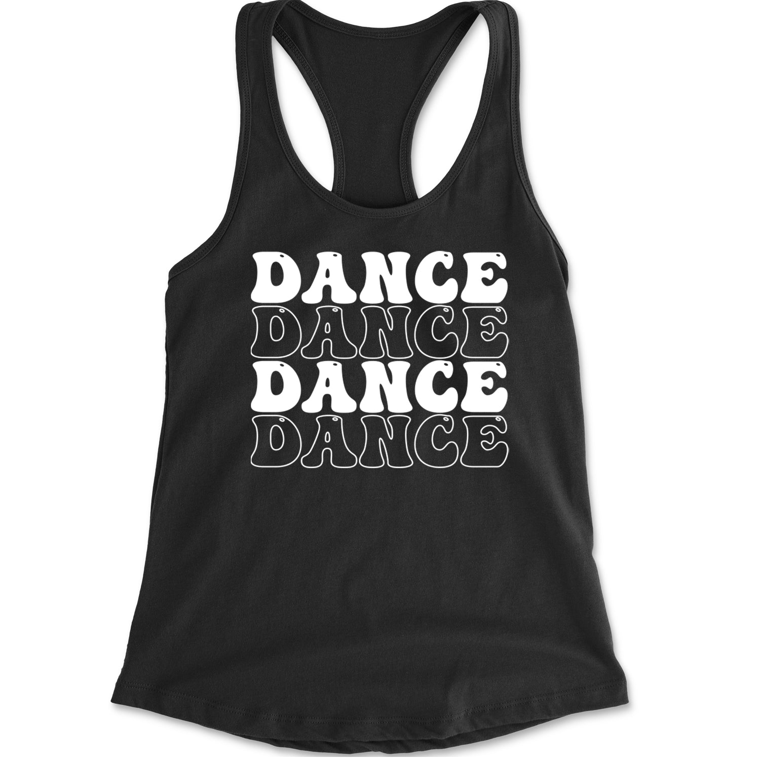 Dance Dance Dance Dance Racerback Tank Top for Women Black