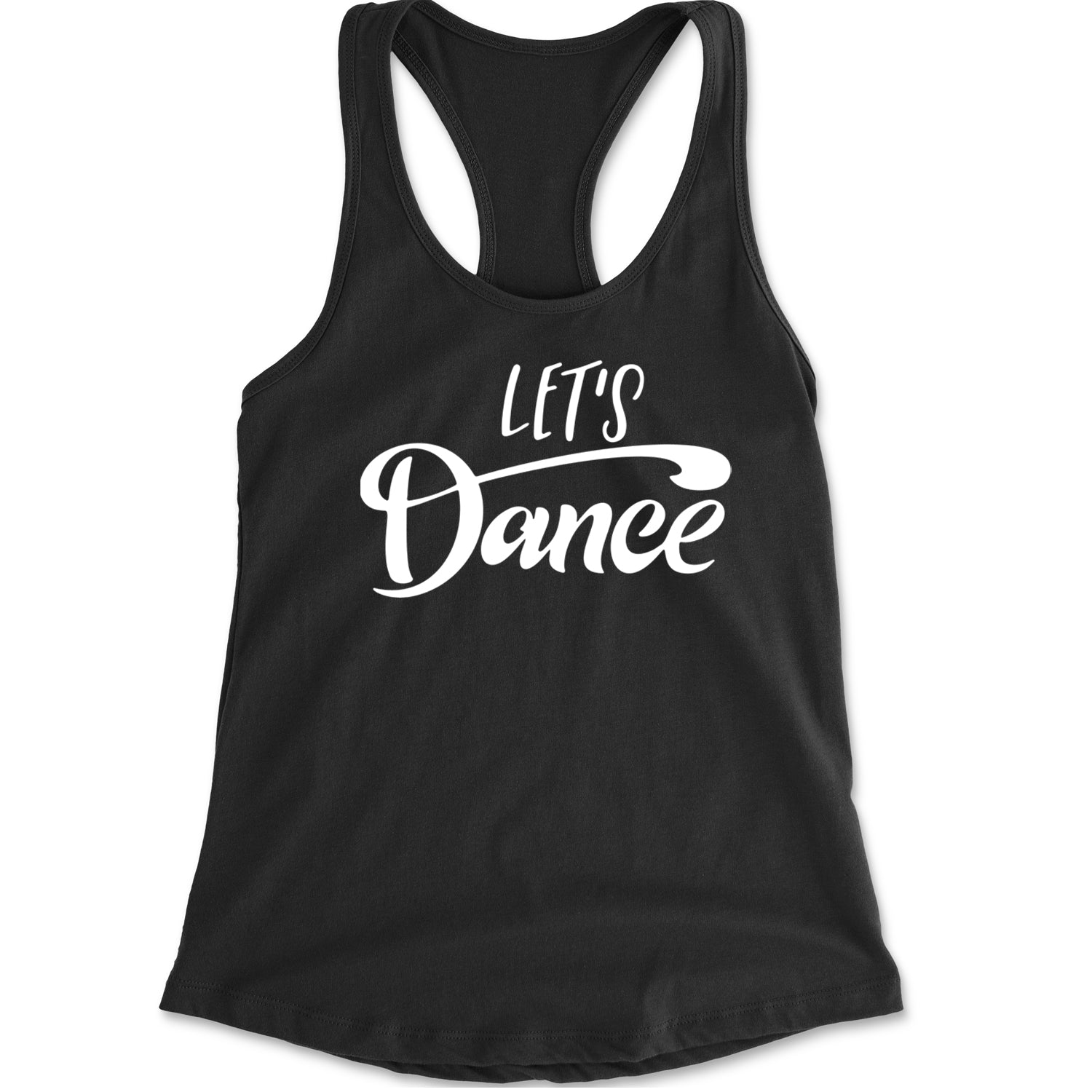 Let's Dance Racerback Tank Top for Women Black