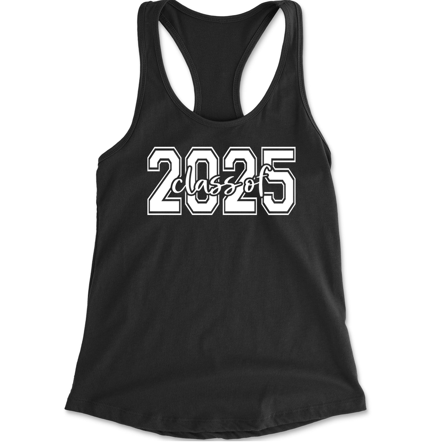 Class Of 2025 Graduation Racerback Tank Top for Women Hot Pink