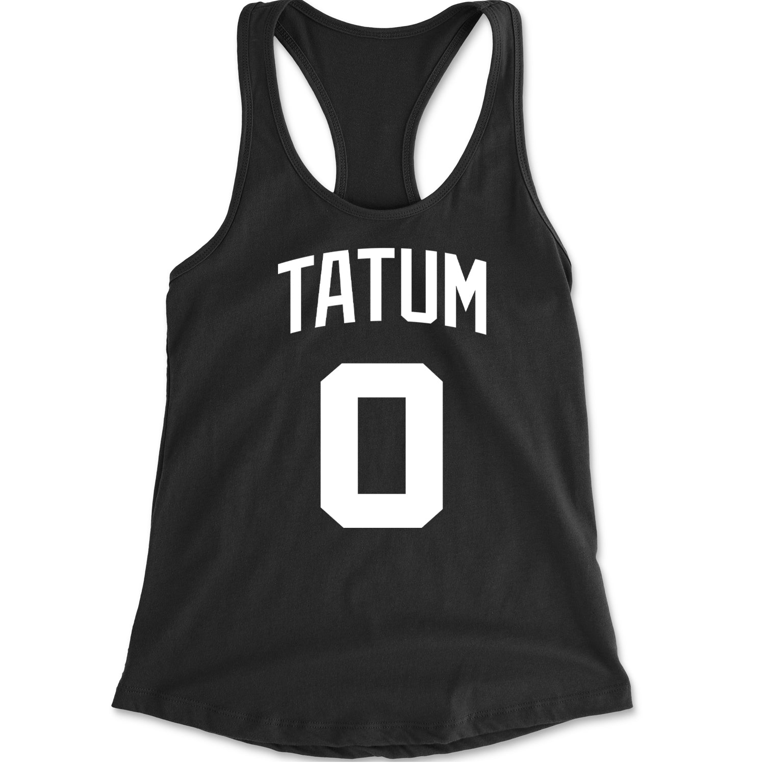 Tatum #0 Boston Basketball Racerback Tank Top for Women Black