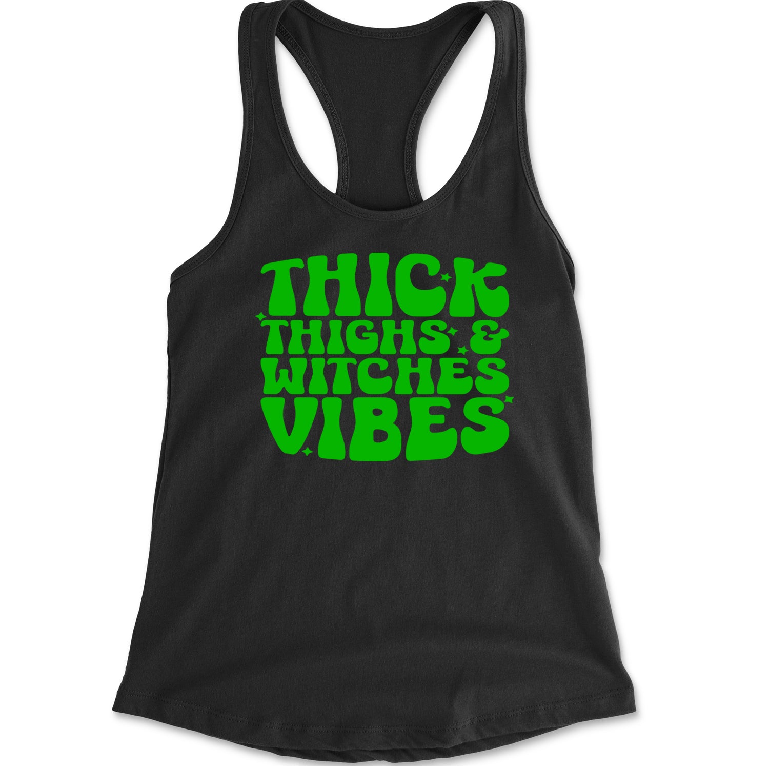 Thick Thighs And Witches Vibes Racerback Tank Top for Women Black