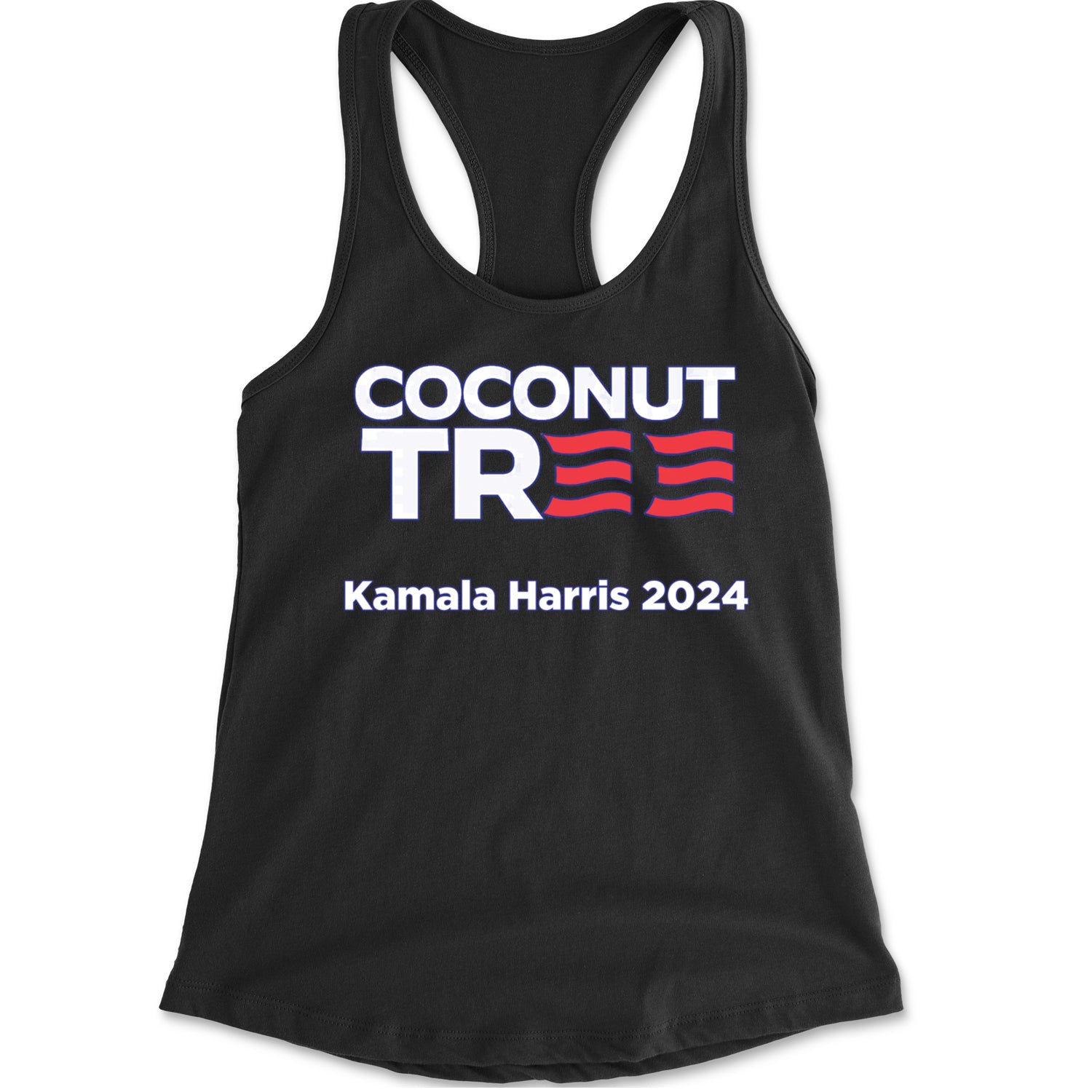 Coconut Tree - Support Kamala Harris For President 2024 Racerback Tank Top for Women Black