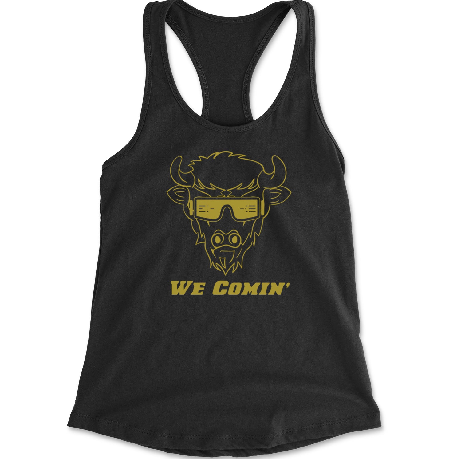 We Coming Coach Prime Colorado Racerback Tank Top for Women Black