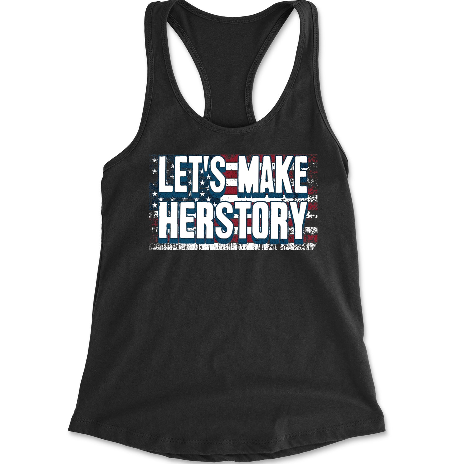 Lets Make Herstory - Support Kamala Harris For President 2024 Racerback Tank Top for Women Charcoal Grey