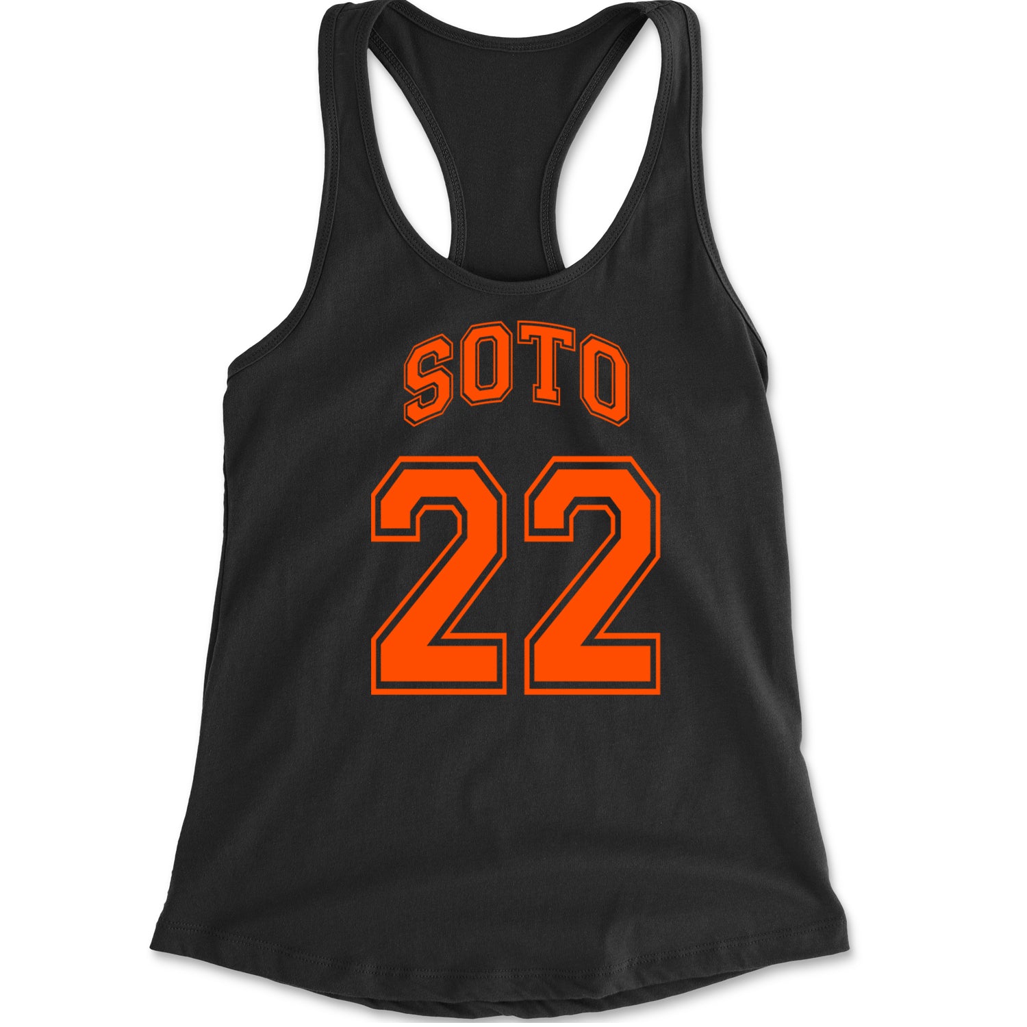 Soto Number 22 Racerback Tank Top for Women Navy Blue