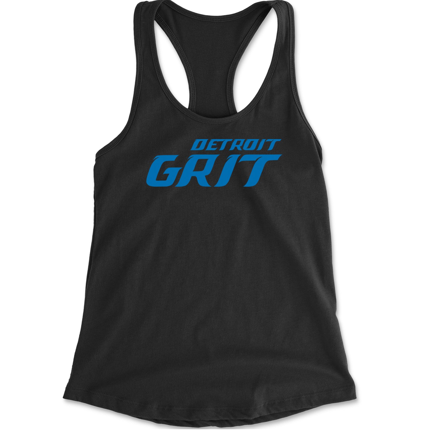 Grit Detroit Football Hard Knocks Racerback Tank Top for Women Black