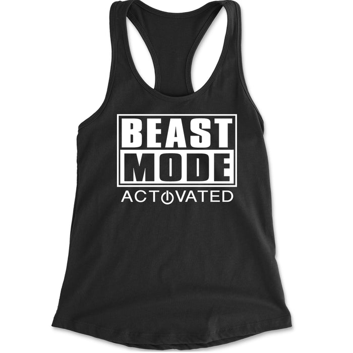 Activated Beast Mode Workout Gym Clothing Racerback Tank Top for Women