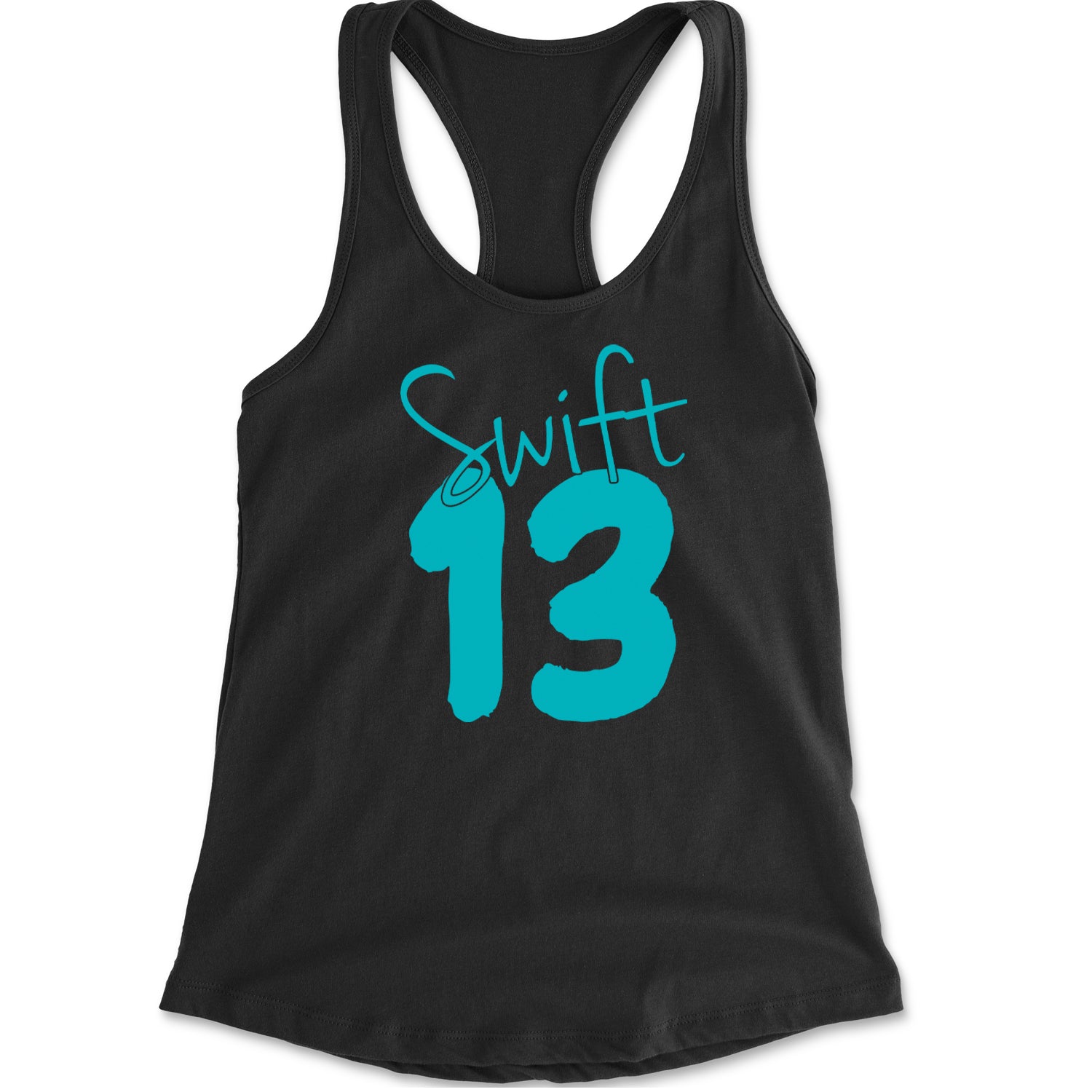 13 Swift 13 Lucky Number Era TTPD Racerback Tank Top for Women Black