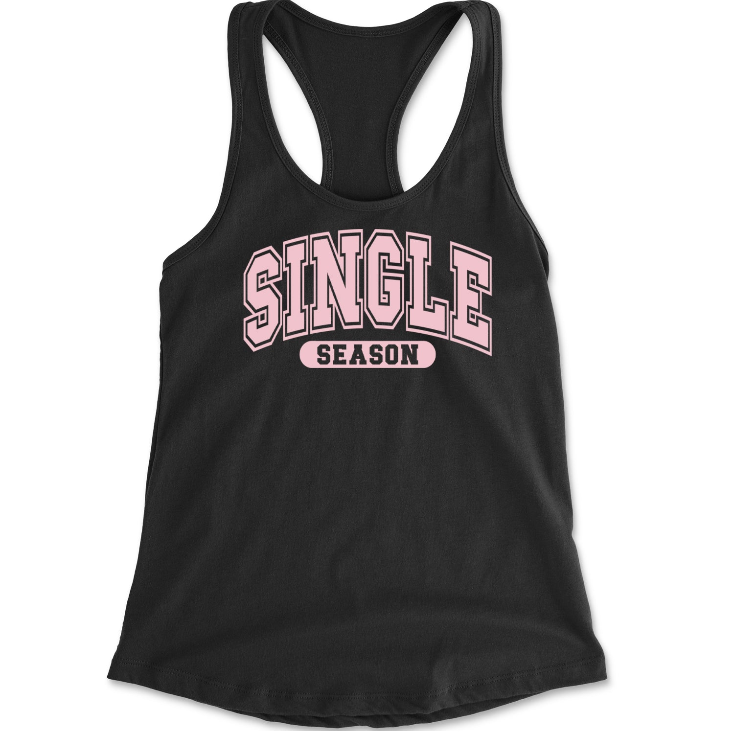 Single Season Valentine's Day Racerback Tank Top for Women Navy Blue