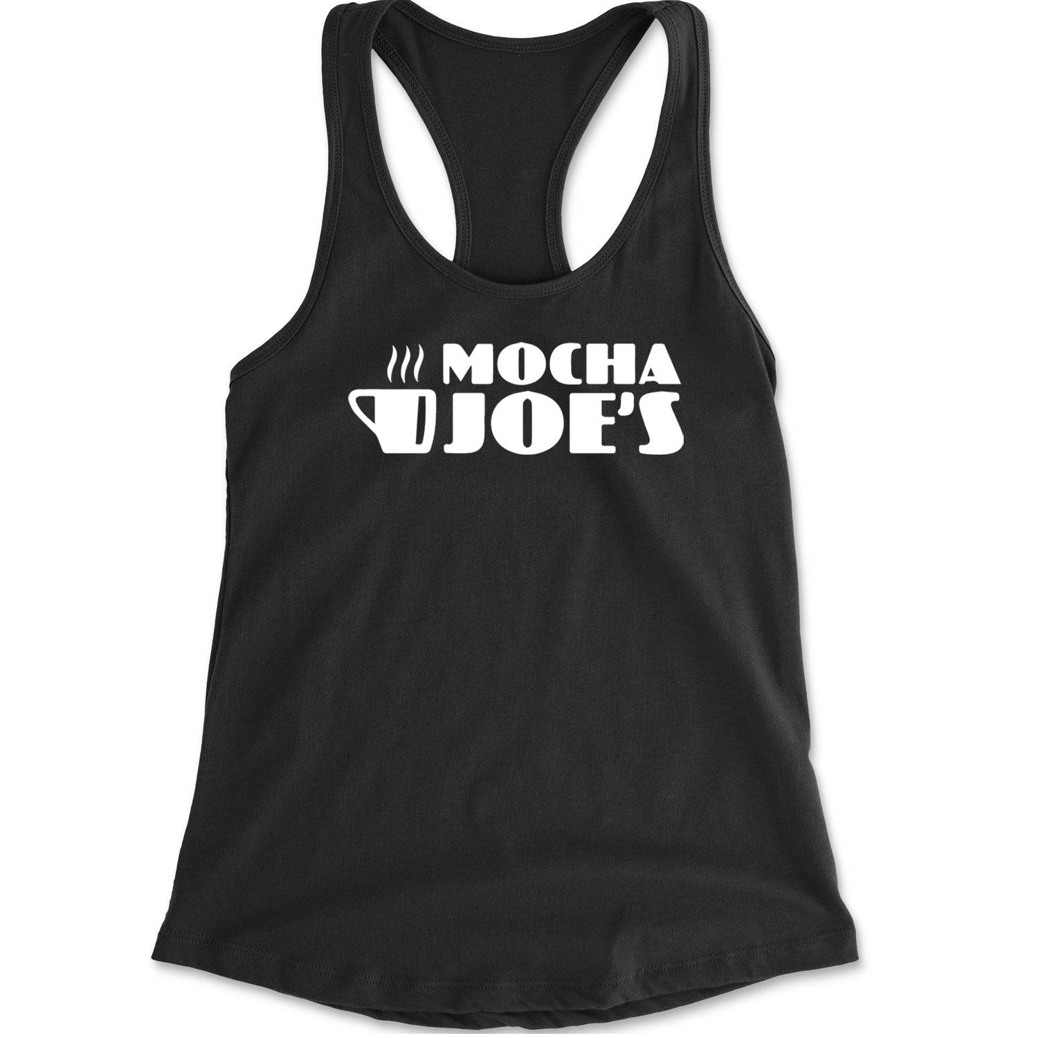 Mocha Joe's Enthusiastic Coffee Racerback Tank Top for Women Black