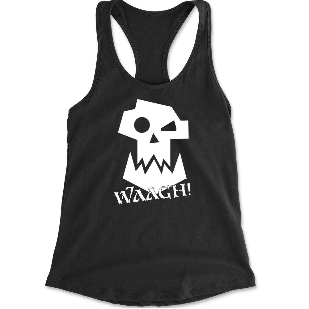 Ork Miniature Tabletop Wargaming Waagh Racerback Tank Top for Women Black