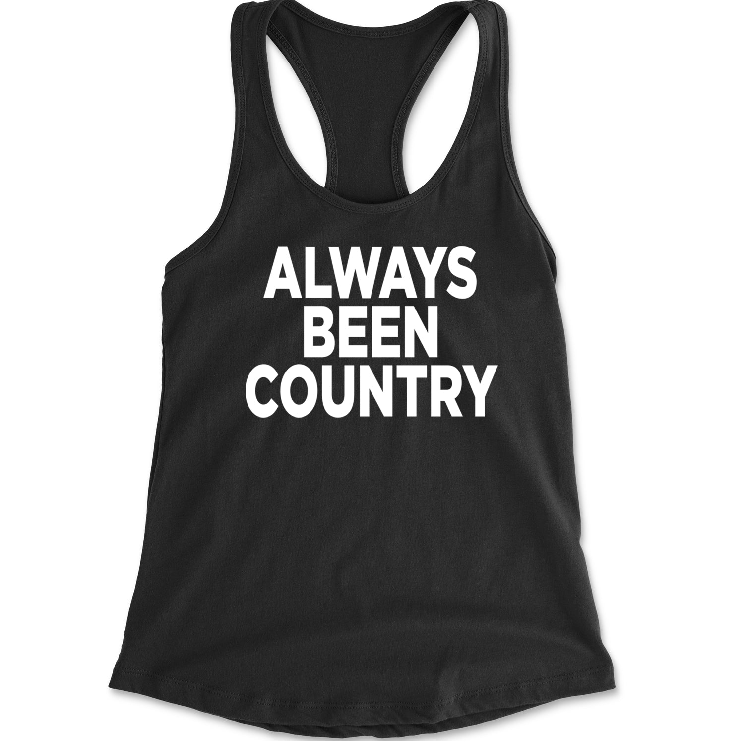 Always Been Country Music Racerback Tank Top for Women Black