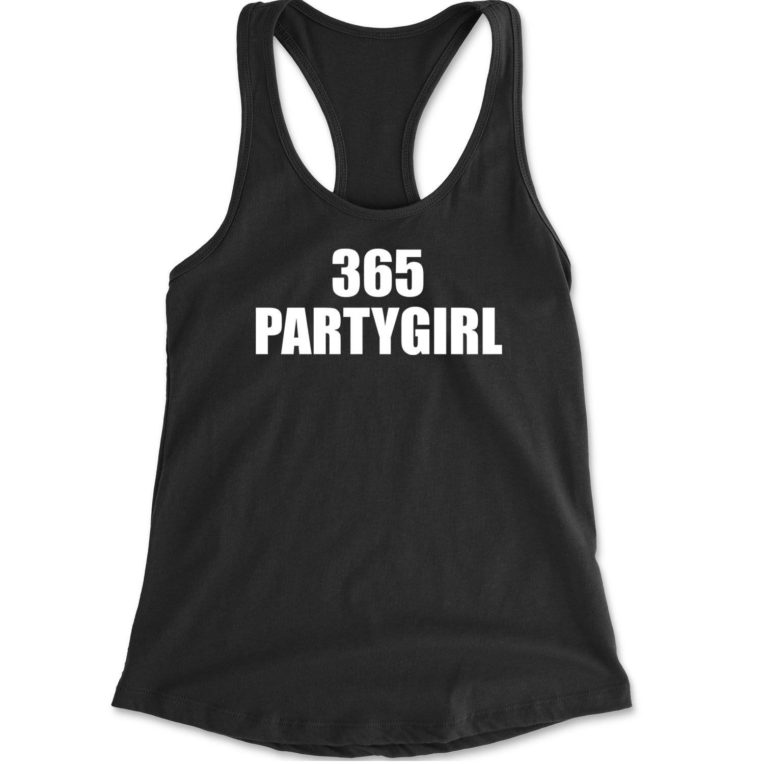 365 Party Girl Brat Girl Summer Racerback Tank Top for Women Black