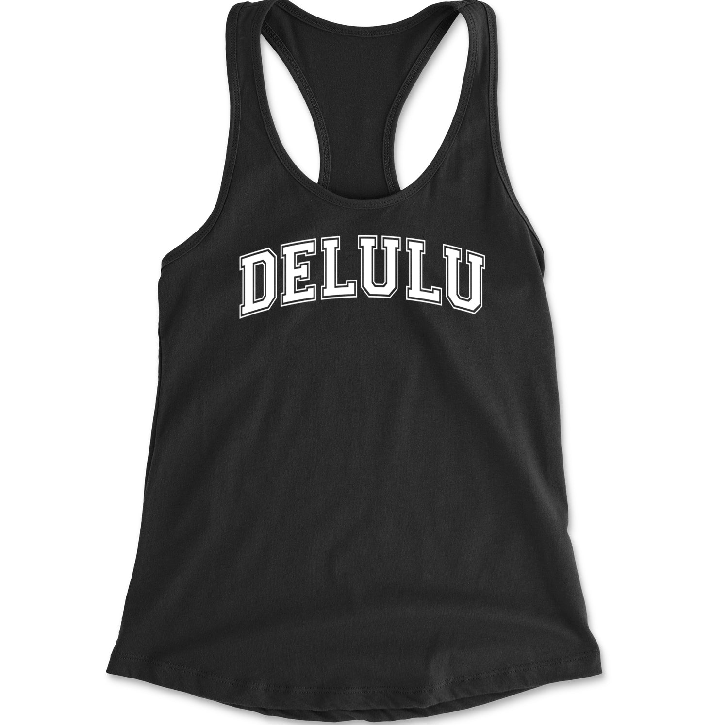 Delulu Delusional Light Hearted Racerback Tank Top for Women