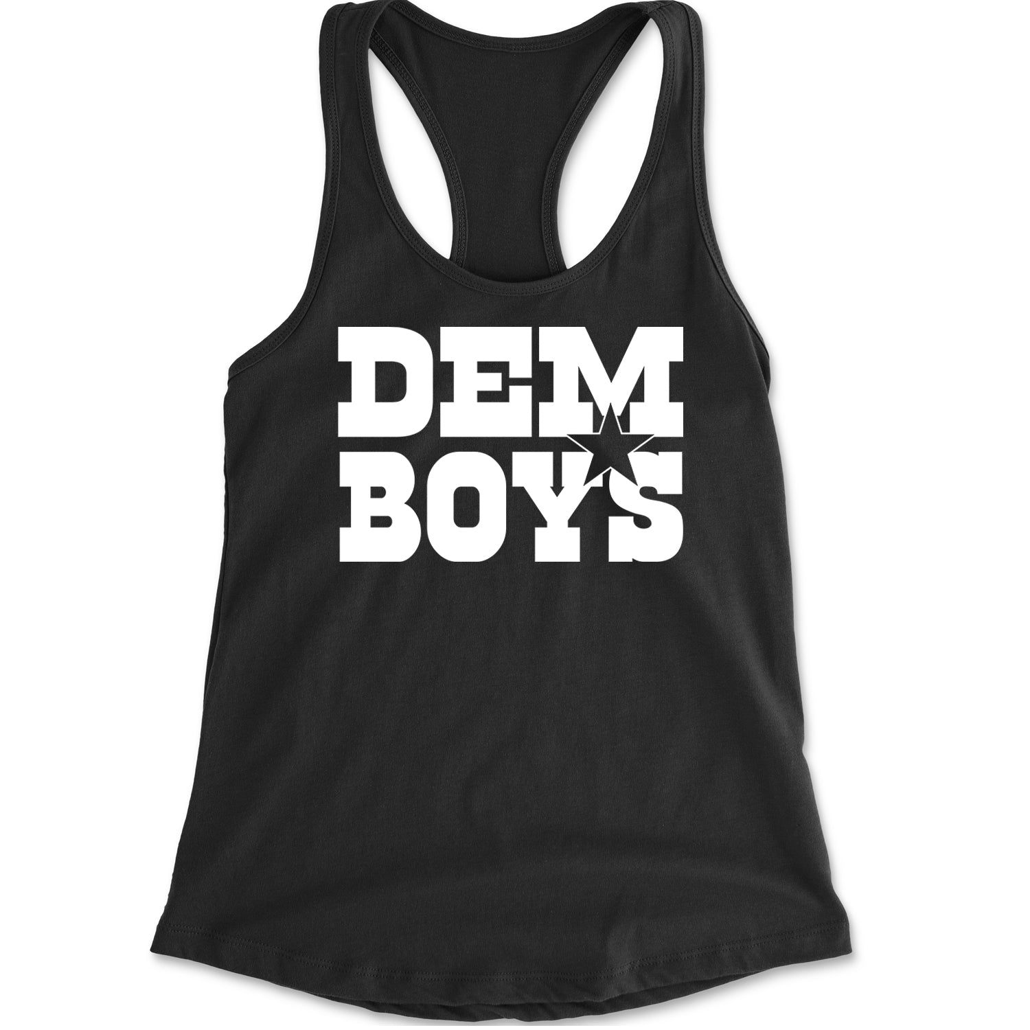 Dem Boys Dallas Football Racerback Tank Top for Women Black