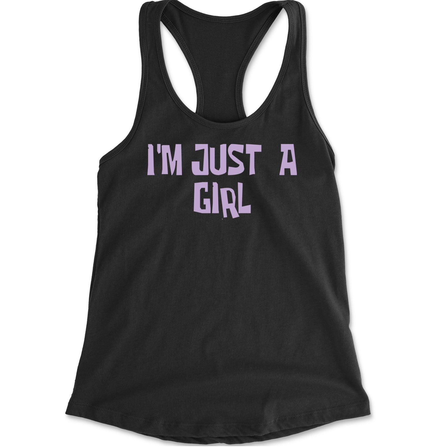 I'm Just A Girl Guts Music Racerback Tank Top for Women Black