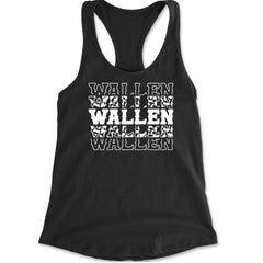 Wallen Country Music Western Racerback Tank Top for Women Black