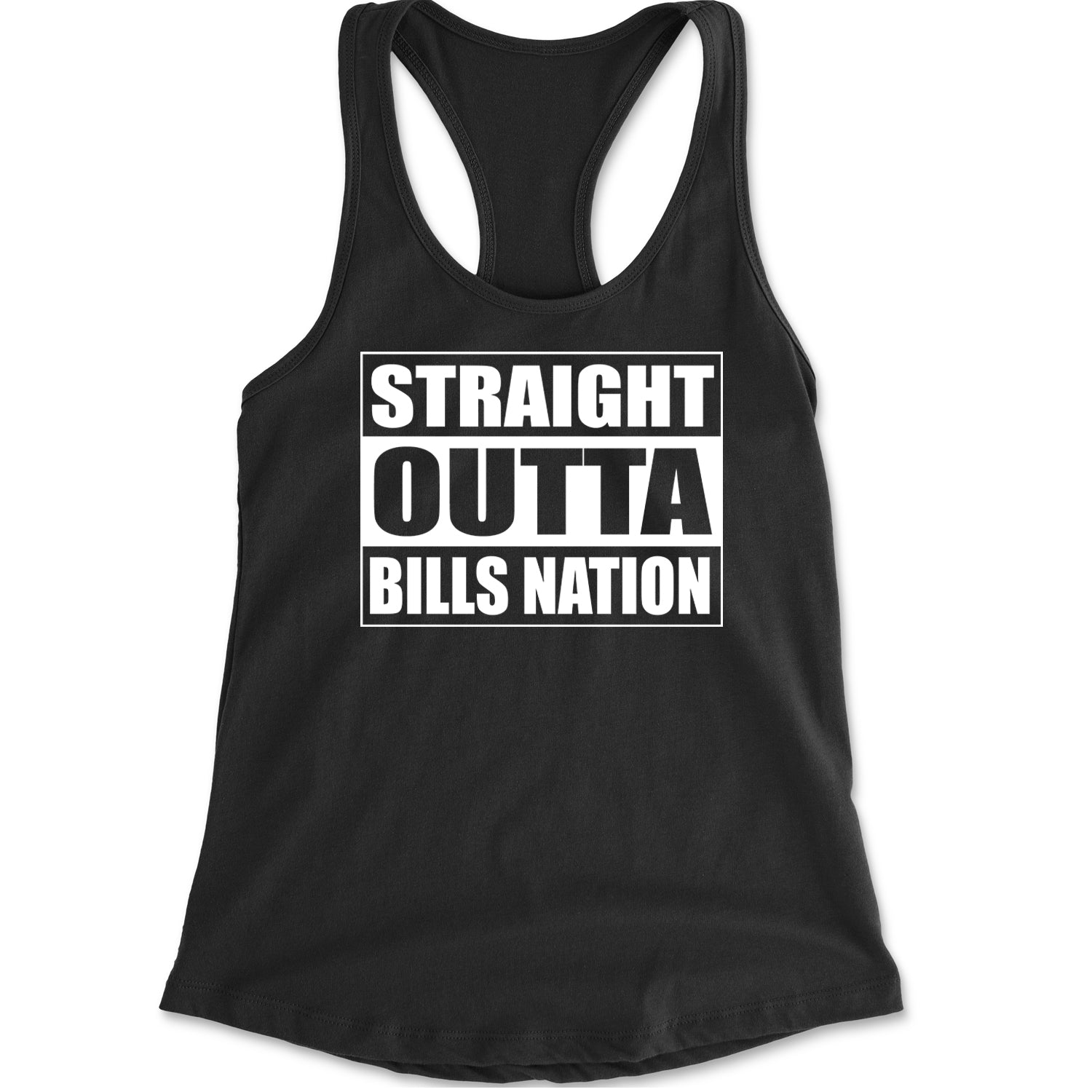 Straight Outta Bills Nation  Racerback Tank Top for Women Hot Pink