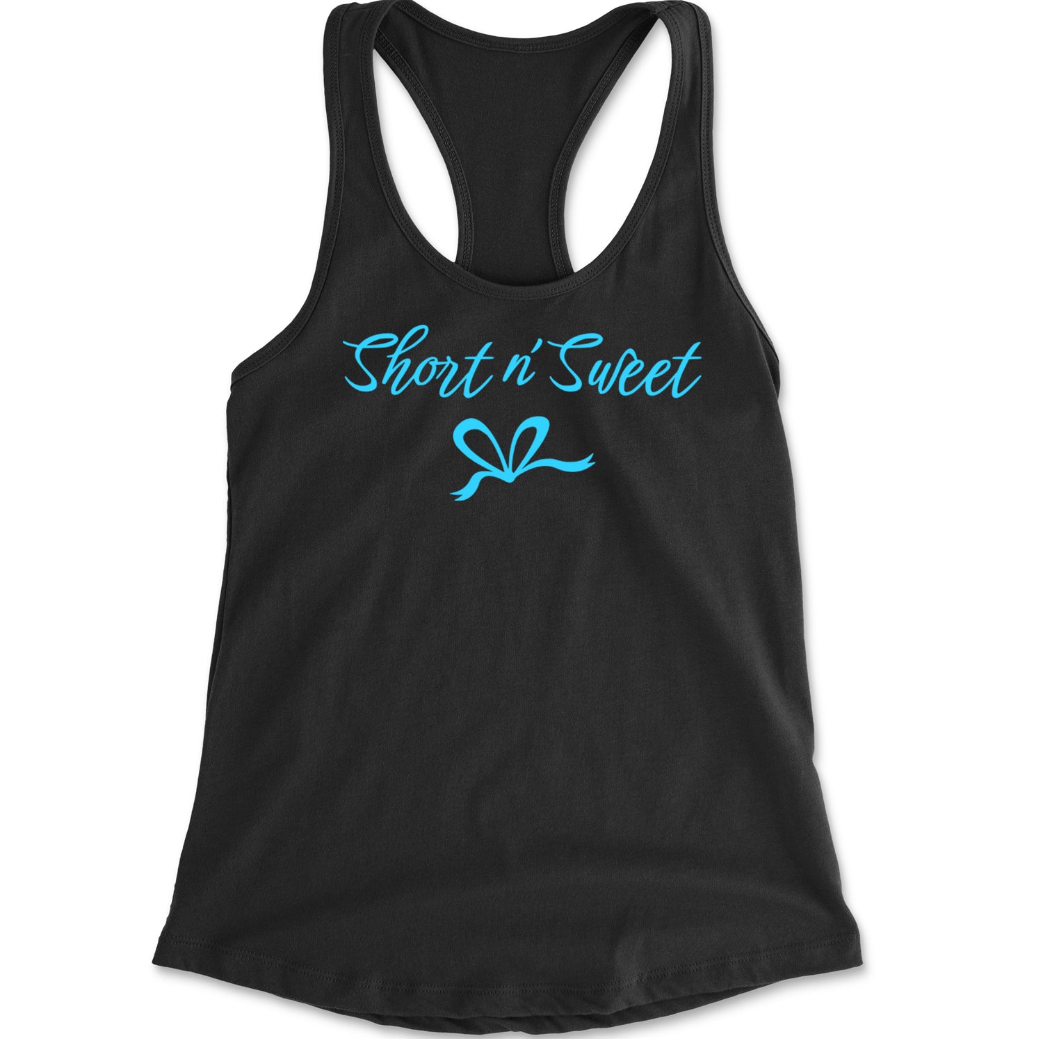 Bow Short N' Sweet Music Racerback Tank Top for Women Navy Blue