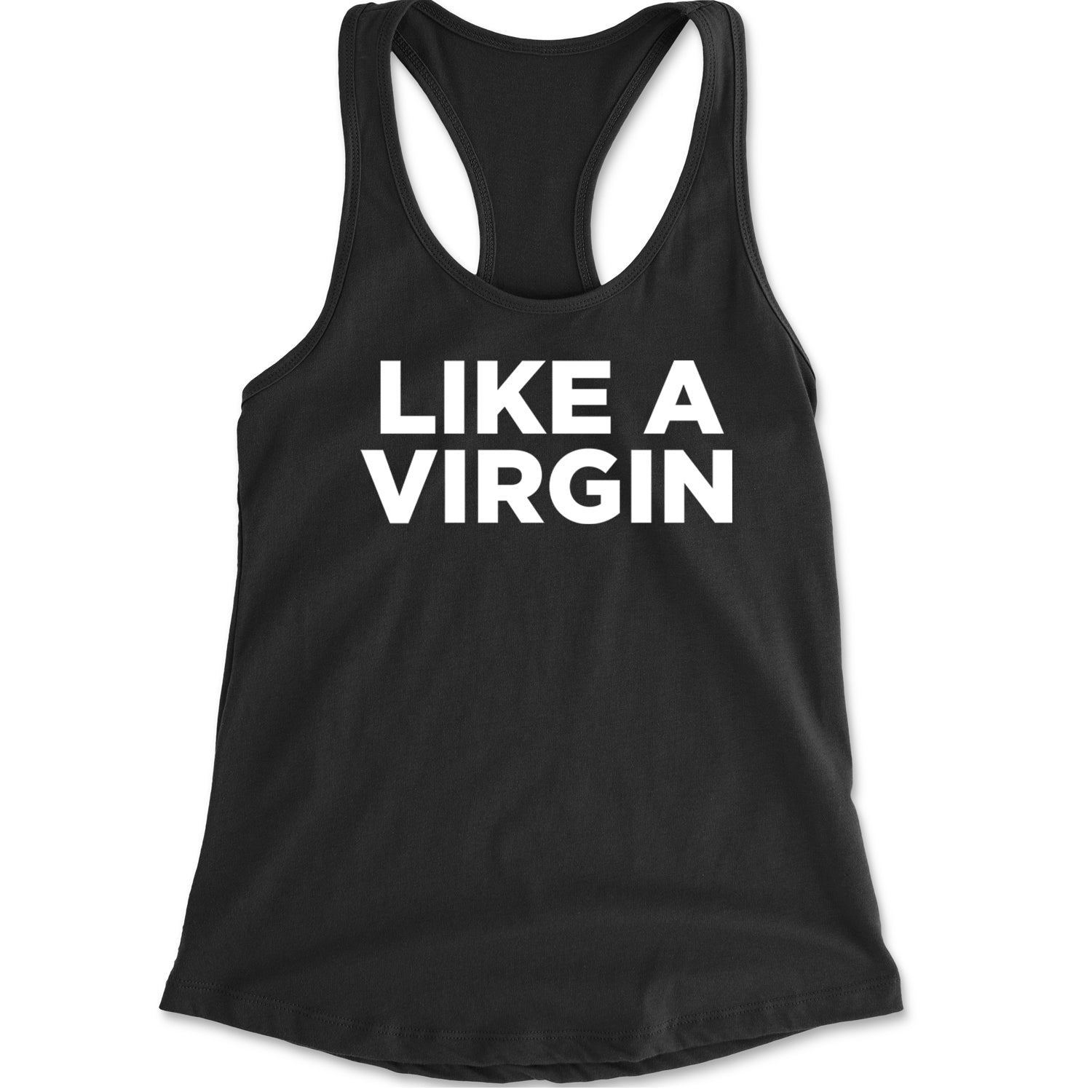 Like A Virgin Material Girl Celebration Racerback Tank Top for Women Black