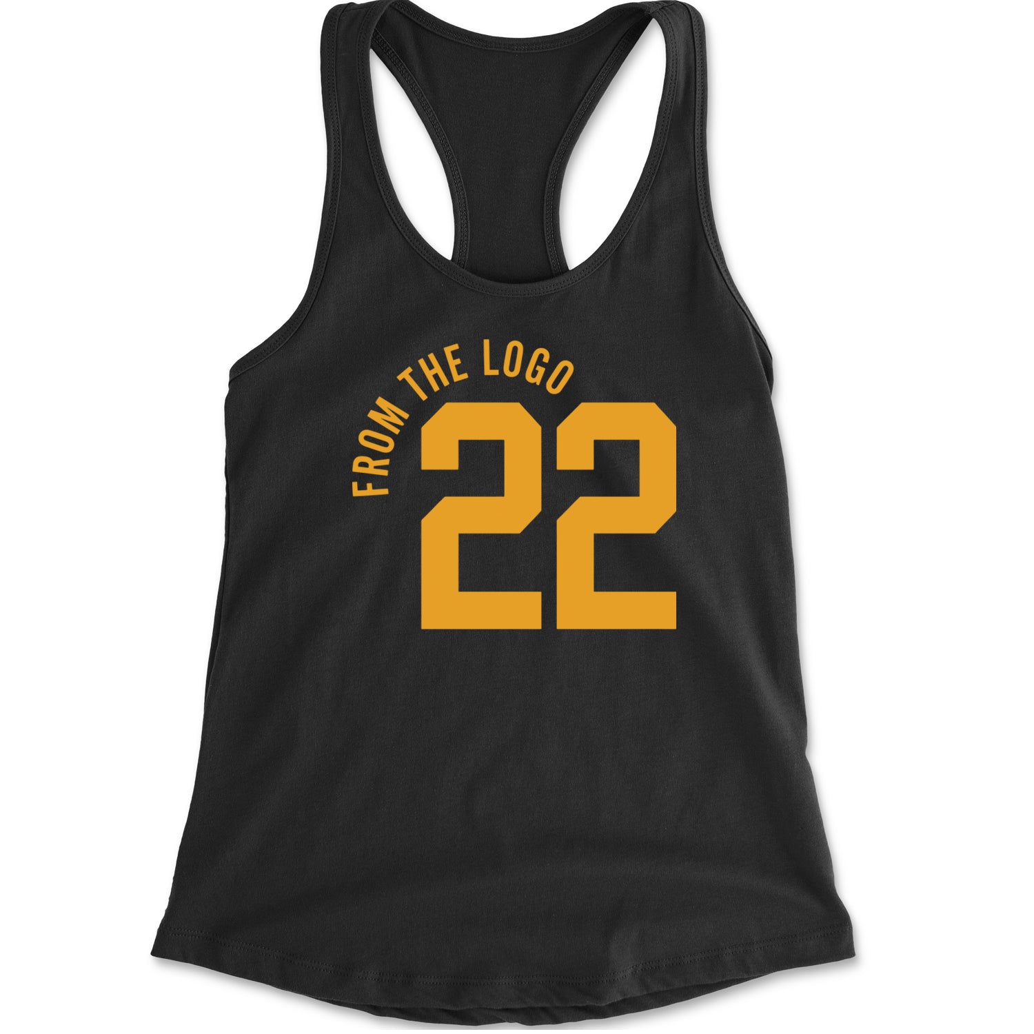 From The Logo #22 Basketball Racerback Tank Top for Women Black