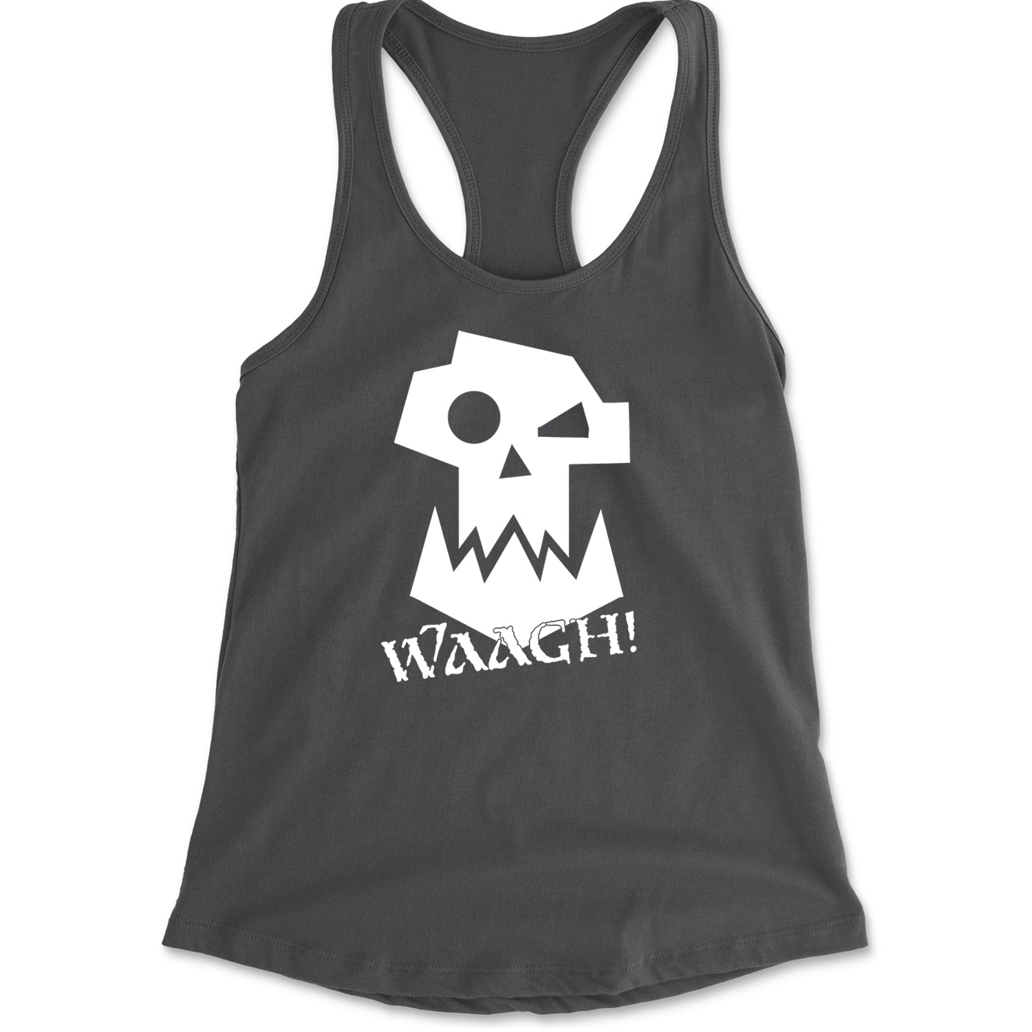 Ork Miniature Tabletop Wargaming Waagh Racerback Tank Top for Women Charcoal Grey