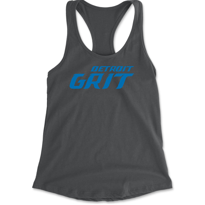 Grit Detroit Football Hard Knocks Racerback Tank Top for Women