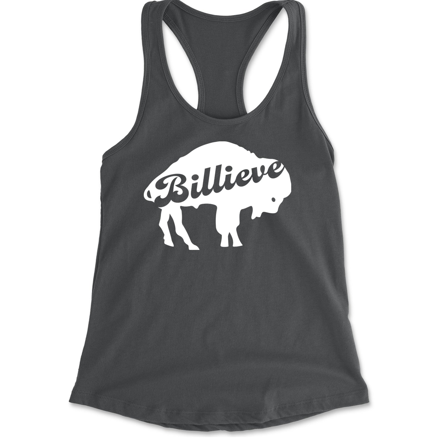 Billieve Bills Mafia Racerback Tank Top for Women Charcoal Grey