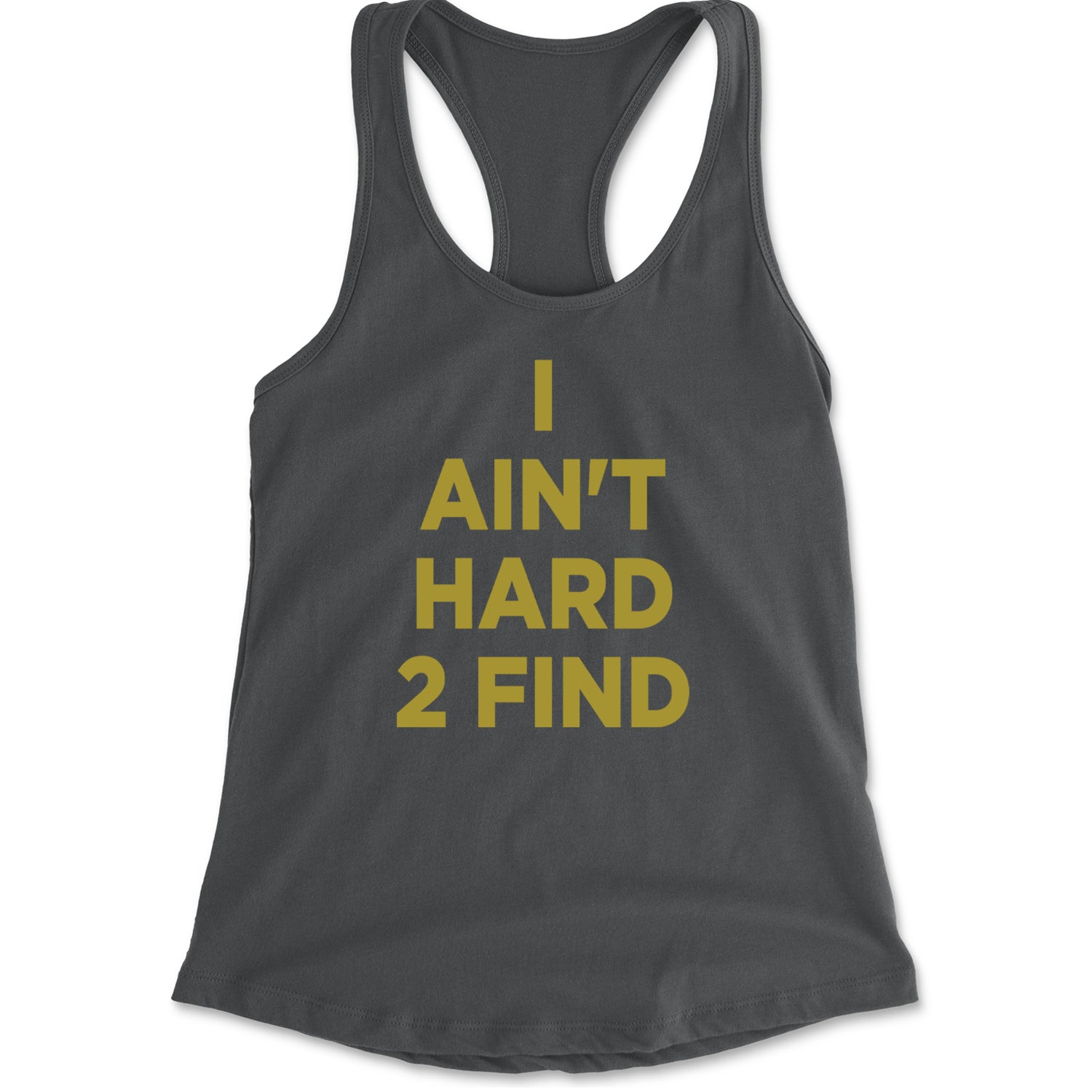 I Ain't Hard To Find Coach Prime Racerback Tank Top for Women Charcoal Grey